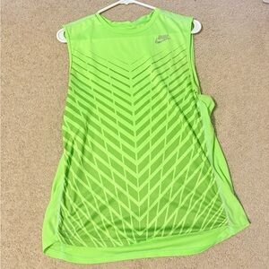 Nike Lime Green Sleeveless Training Shirt